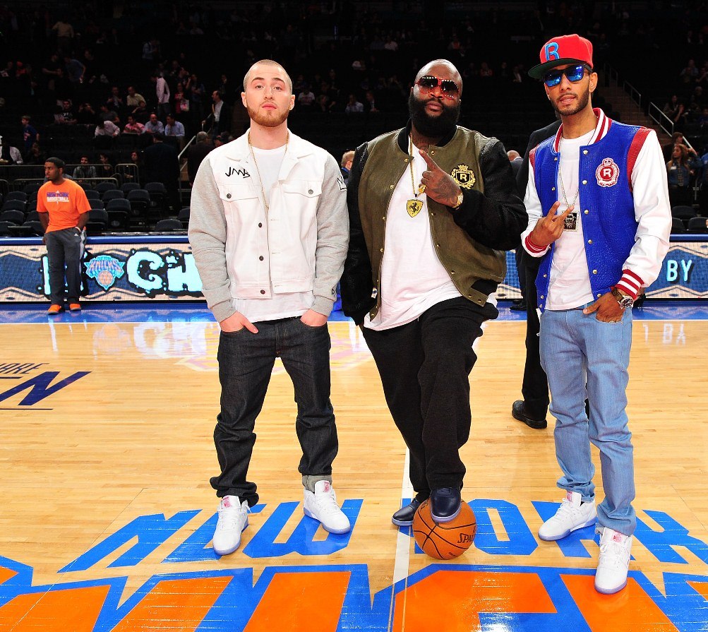 Mike Posner, Rick Ross and Swizz Beatz at Madison Square Garden
