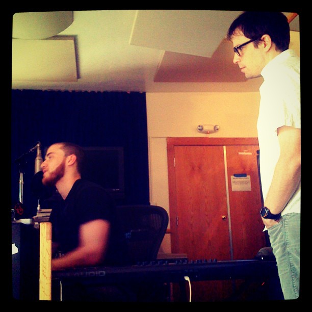 Mike Posner and Rivers Cuomo in the studio 8/23/11
 Mike Posner and Rivers Cuomo in the studio 8/23/11