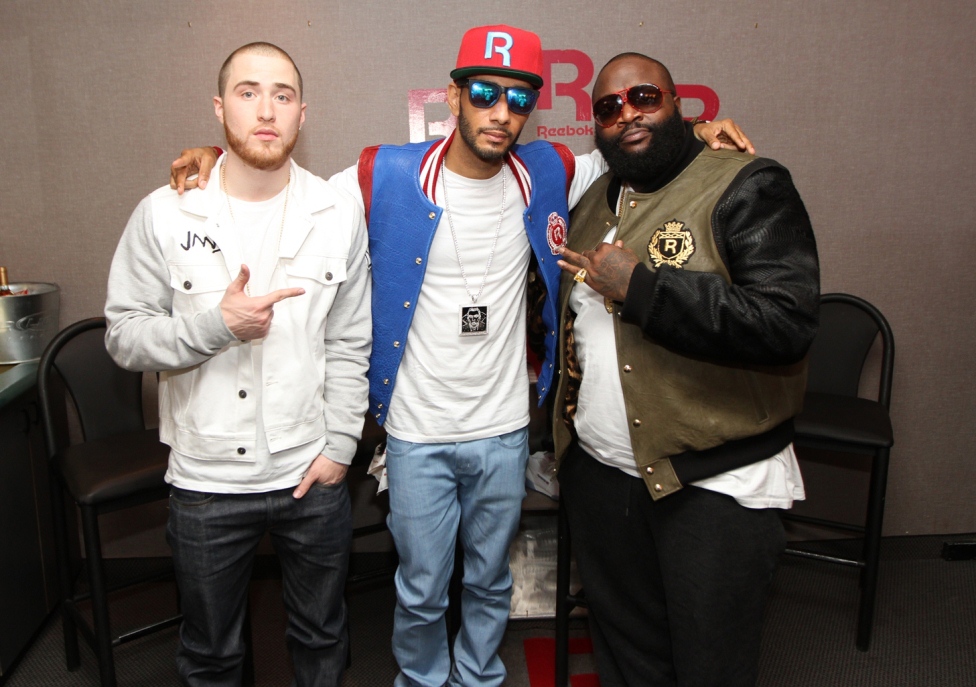 Mike Posner, Swizz Beatz and Rick Ross
