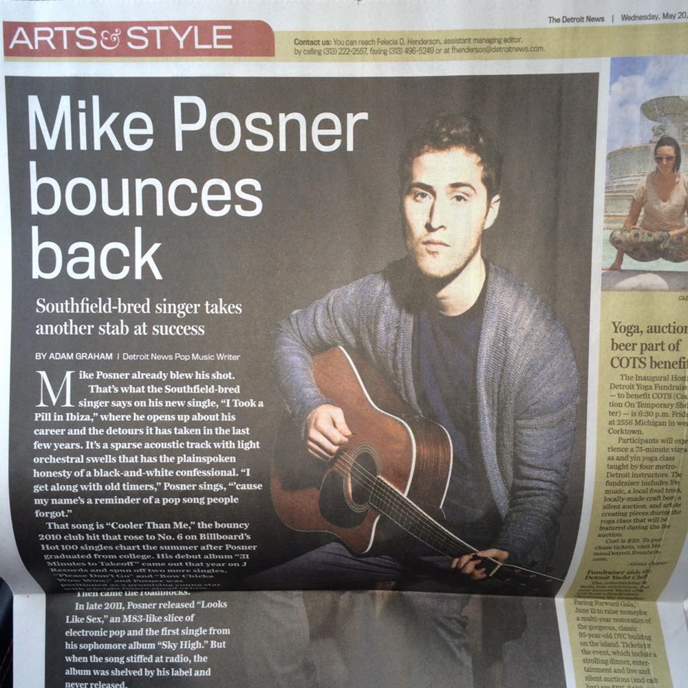 Mike Posner news article in The Detroit News - May 20, 2015
twitter.com/AaronConey
