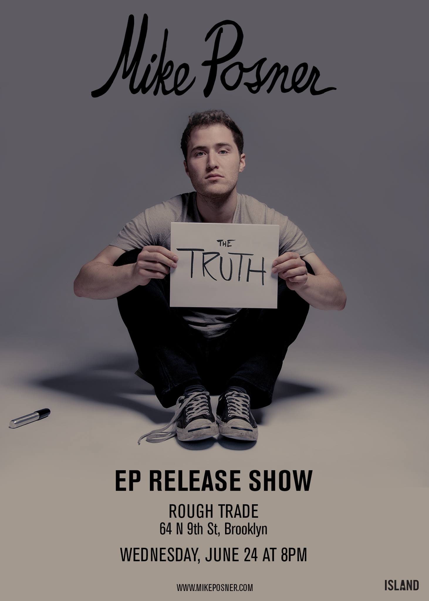 Mike Posner The Truth EP Release Show at Rough Trade NYC in Brooklyn, NY June 24, 2015
 Mike Posner The Truth EP Release Show at Rough Trade NYC in Brooklyn, NY June 24, 2015