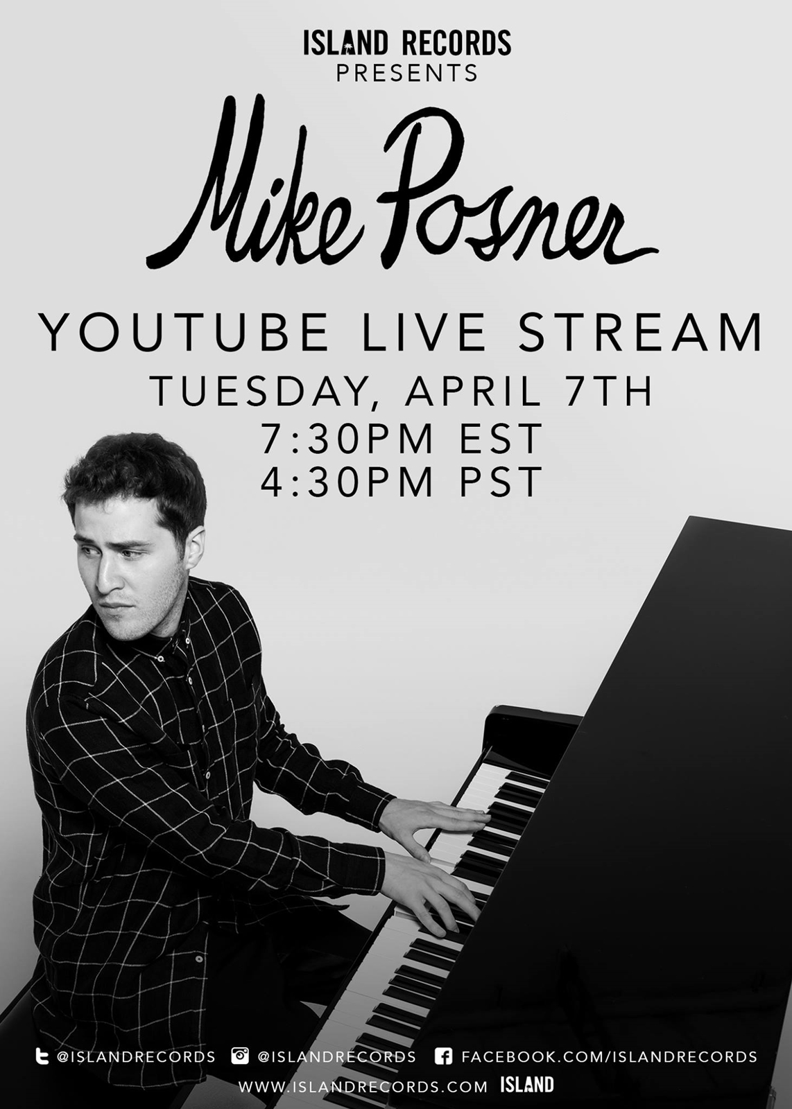 Mike Posner YouTube Live Stream With Fans April 7, 2015
 Mike Posner YouTube Live Stream With Fans April 7, 2015