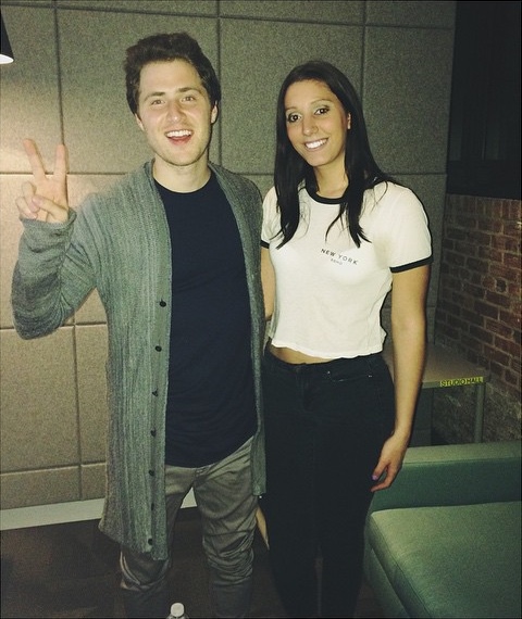Mike Posner with a Fan at YouTube Space New York April 7, 2015
instagram.com/gabriellacamporeale
