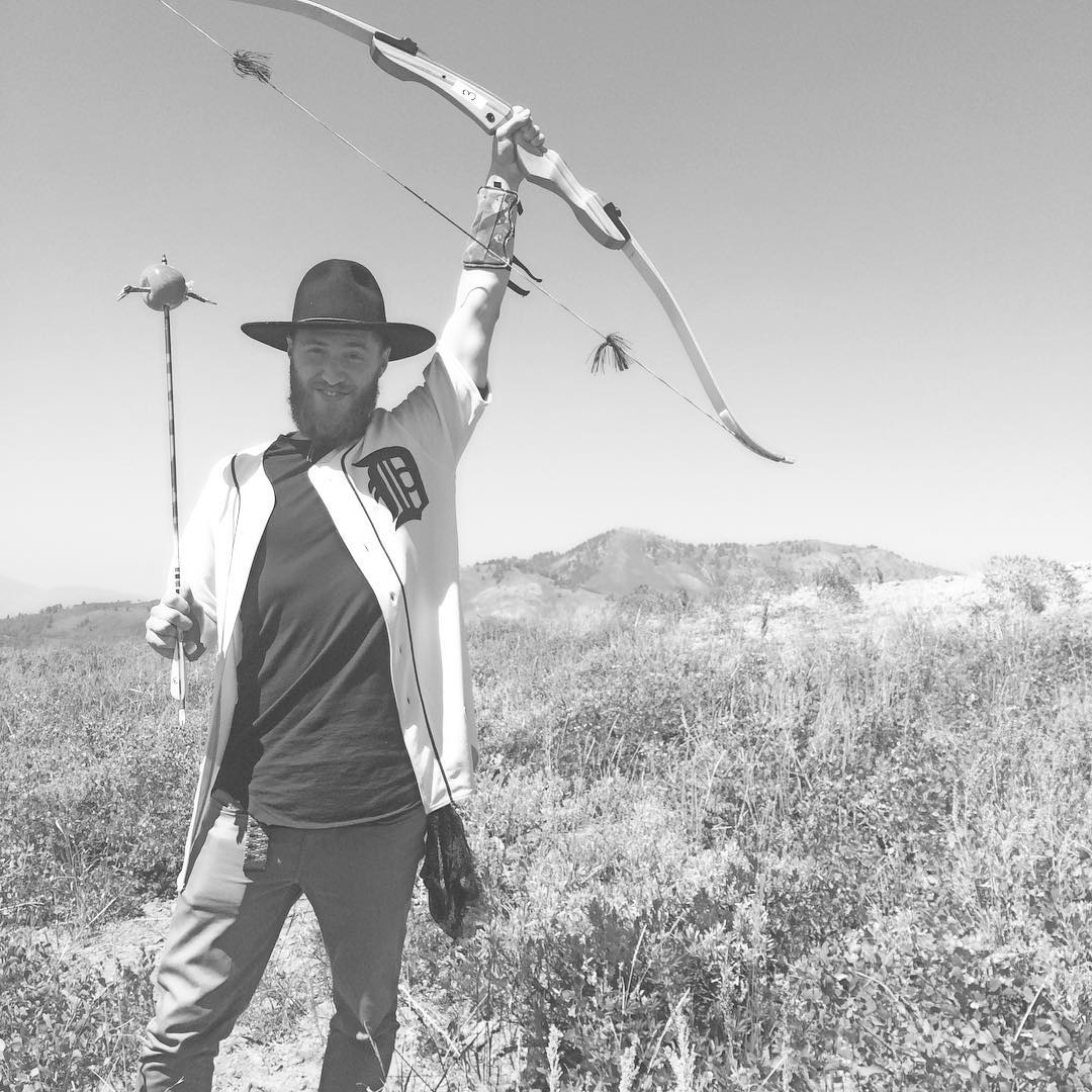 Mike Posner learning archery August 22, 2015
instagram.com/mikeposner
