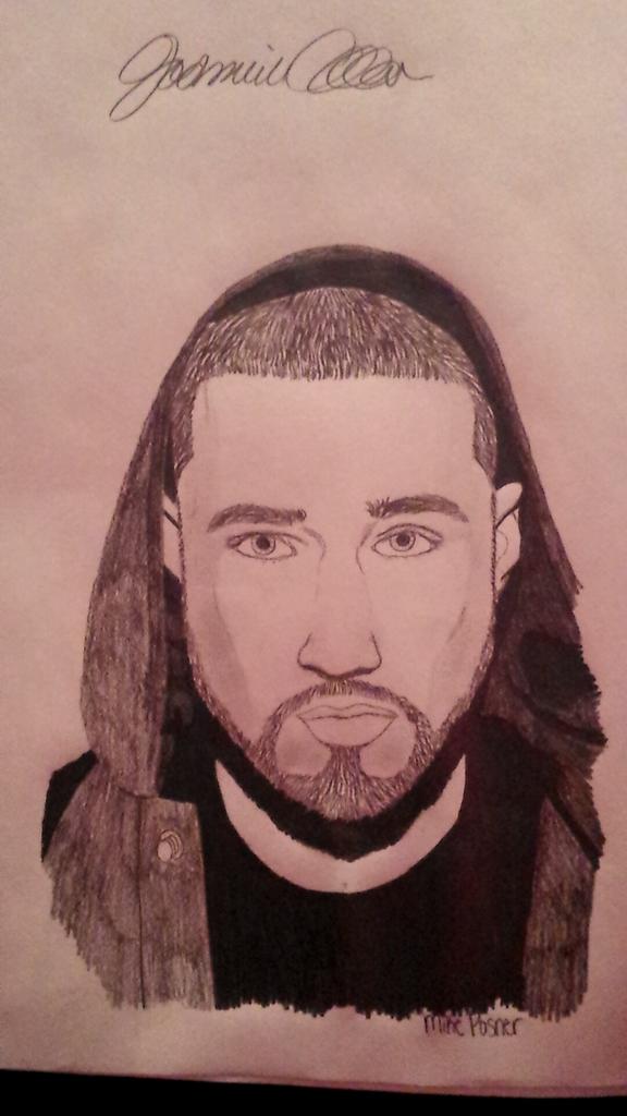Mike Posner Drawing by Jasmine K. - March 13, 2015
twitter.com/Jaskyra
