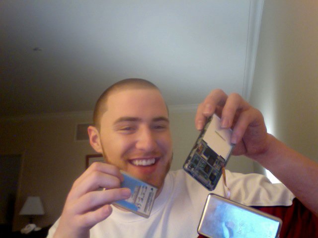 Mike Posner destroys old iPod 4/4/11
 Mike Posner destroys old iPod 4/4/11
