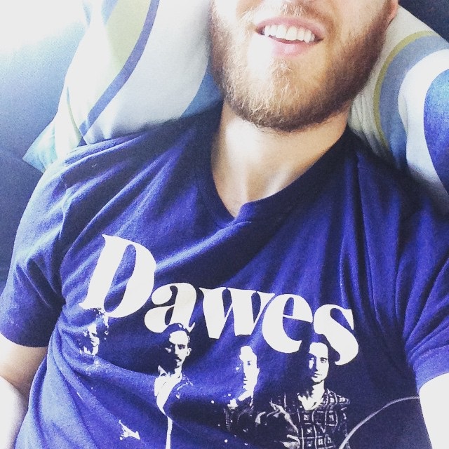 Mike Posner wearing a Dawes band T-shirt June 2, 2015
instagram.com/mikeposner
