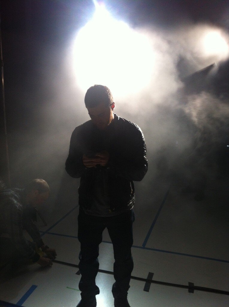 Mike Posner on the set of his new music video 2/22/13
