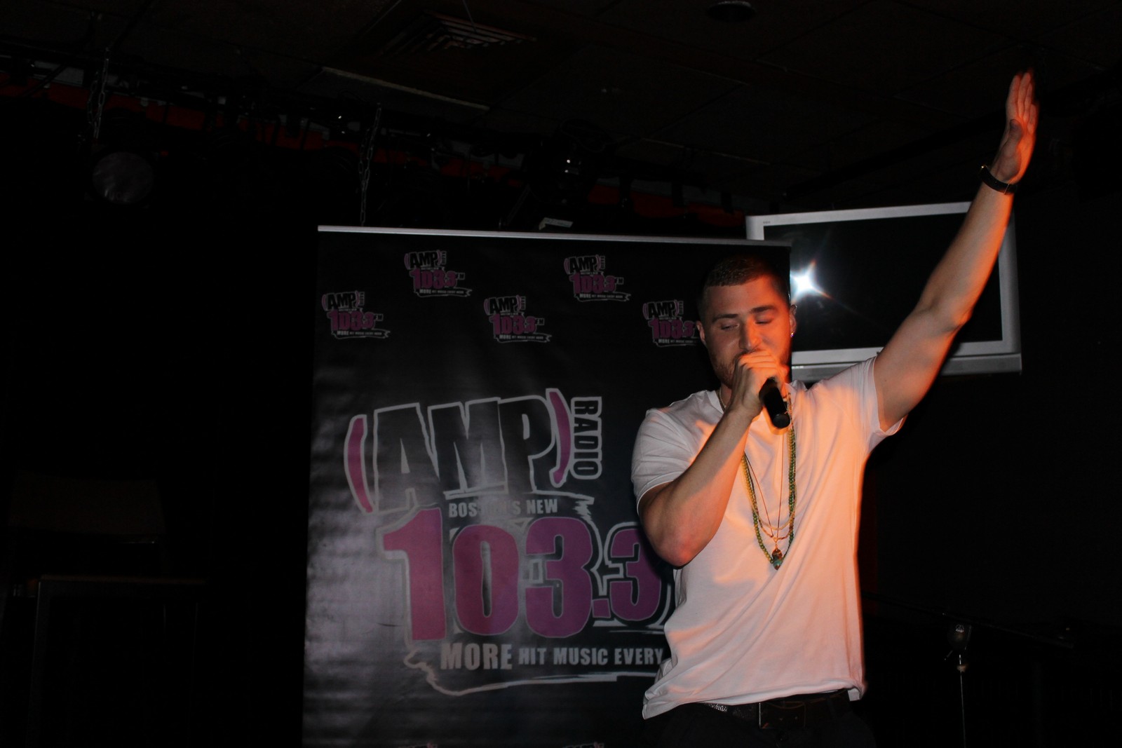 Mike Posner performing at the 103.3 AMP Radio Believe Tour Pre-Party in Boston, MA 7/20/13
1033ampradio.cbslocal.com
 Mike Posner performing at the 103.3 AMP Radio Believe Tour Pre-Party in Boston, MA 7/20/13
1033ampradio.cbslocal.com