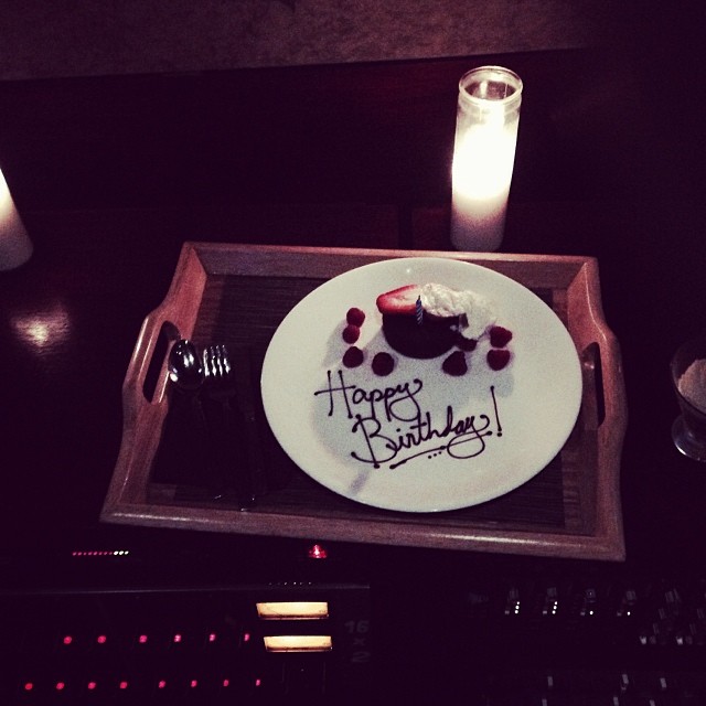 Mike Posner celebrating 26th Birthday at NightBird Recording Studios in West Hollywood, CA 2/12/14
