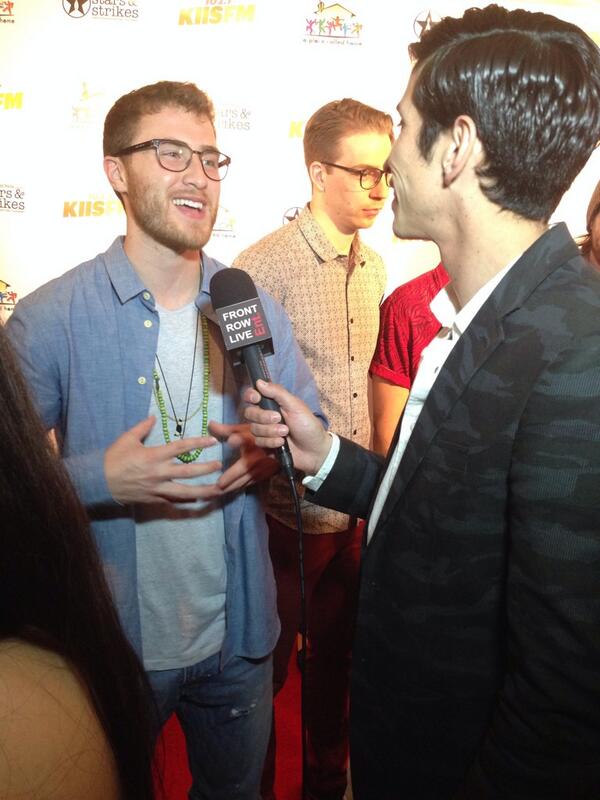 Mike Posner speaking with Robert Herrera (Front Row Live Entertainment) at Stars & Strikes 2014 at PINZ in Studio City, CA 3/19/14
Twitter @dopeylukexx
 Mike Posner speaking with Robert Herrera (Front Row Live Entertainment) at Stars & Strikes 2014 at PINZ in Studio City, CA 3/19/14
Twitter @dopeylukexx