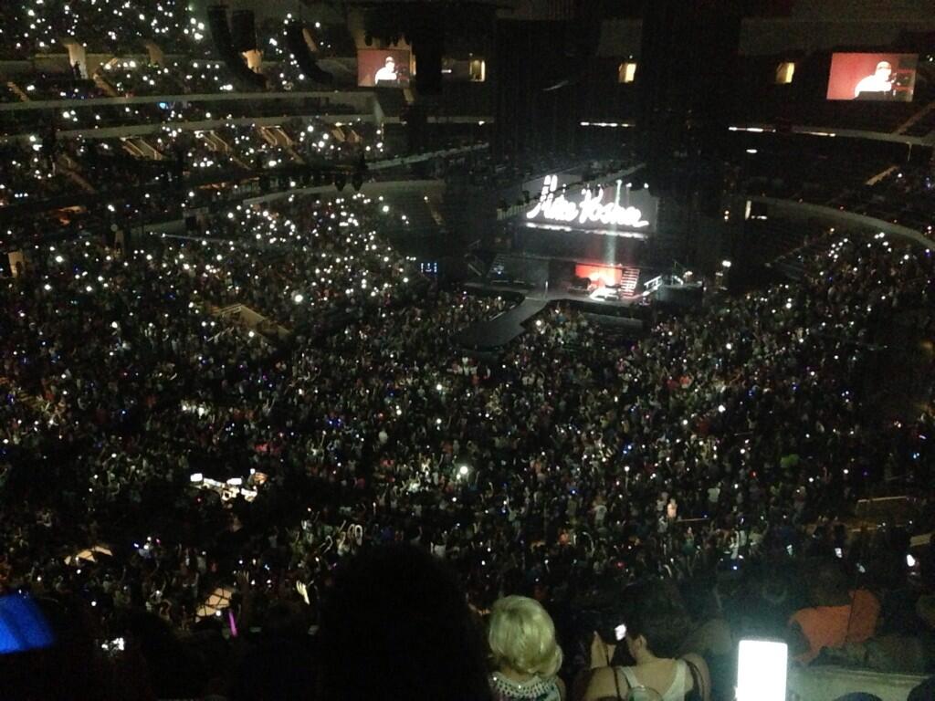 Mike Posner performing on the Believe Tour in Dallas, TX 7/3/13
Photo by twitter.com/Miikester
