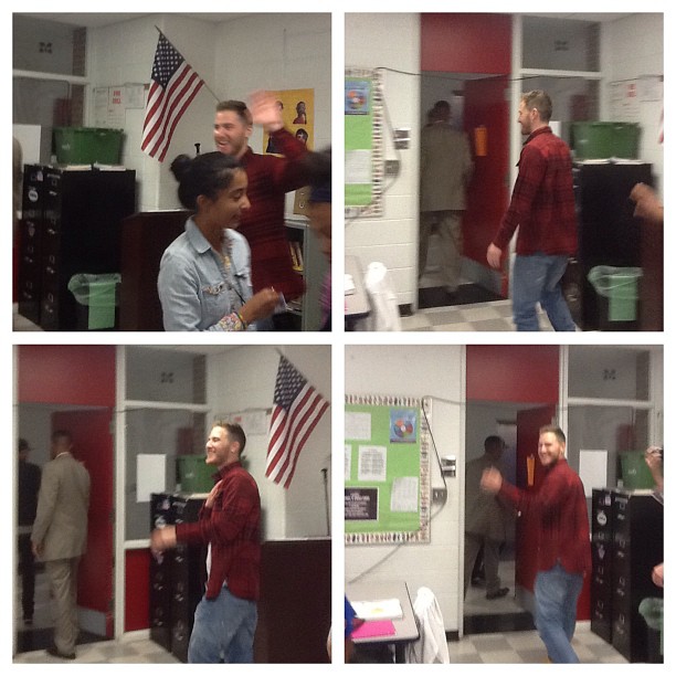 Mike Posner visiting students at Berkshire Middle School - Beverly Hills, MI 9/24/13
Instagram @d3rp_m3rp_narwhals
Mike Posner visiting students at Berkshire Middle School - Beverly Hills, MI 9/24/13
Instagram @d3rp_m3rp_narwhals