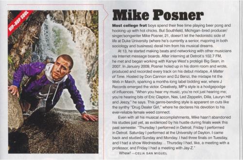 Mike Posner - Complex Magazine - August 2009
 Mike Posner - Complex Magazine - August 2009