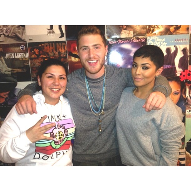 Mike Posner with DJ Carisma and Abby De La Rosa on Carisma's Cookie Jar - Los Angeles, CA 1/21/14
Instagram @abbydelarosa
 Mike Posner with DJ Carisma and Abby De La Rosa on Carisma's Cookie Jar - Los Angeles, CA 1/21/14
Instagram @abbydelarosa