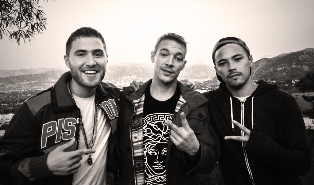 Mike Posner, Diplo, and Jon Jon Augustavo on the set of "Top of the World" music video - Los Angeles, CA 12/1/13
Twitter @jonjonaye
