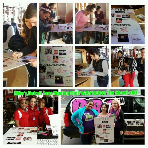 A fan named Angel collected notes from fans on a poster for Mike Posner at his Unplugged Tour in Detroit, MI 4/6/14
Photo credit: Angel
Twitter @ABELIEBER143
