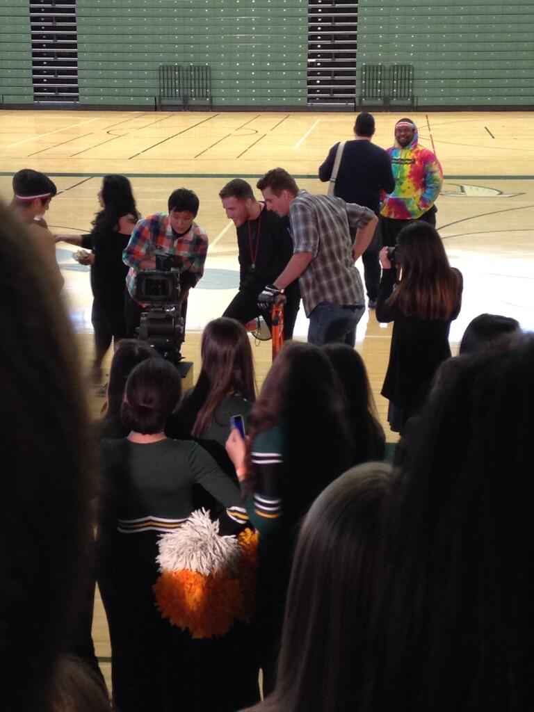 Mike Posner shooting music video at Wylie E. Groves High School - Beverly Hills, MI 9/22/13
Twitter ‏@mayaarosen
