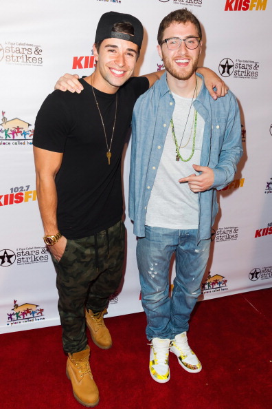 Mike Posner with Jake Miller (singer) at Stars & Strikes 2014 at PINZ in Studio City, CA 3/19/14
 Mike Posner with Jake Miller (singer) at Stars & Strikes 2014 at PINZ in Studio City, CA 3/19/14