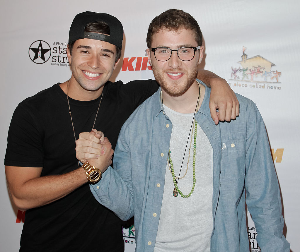 Mike Posner with Jake Miller (singer) at Stars & Strikes 2014 at PINZ in Studio City, CA 3/19/14
 Mike Posner with Jake Miller (singer) at Stars & Strikes 2014 at PINZ in Studio City, CA 3/19/14
