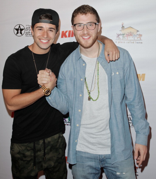 Mike Posner with Jake Miller (singer) at Stars & Strikes 2014 at PINZ in Studio City, CA 3/19/14
 Mike Posner with Jake Miller (singer) at Stars & Strikes 2014 at PINZ in Studio City, CA 3/19/14