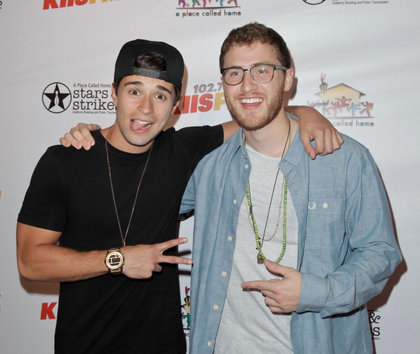 Mike Posner with Jake Miller (singer) at Stars & Strikes 2014 at PINZ in Studio City, CA 3/19/14
 Mike Posner with Jake Miller (singer) at Stars & Strikes 2014 at PINZ in Studio City, CA 3/19/14