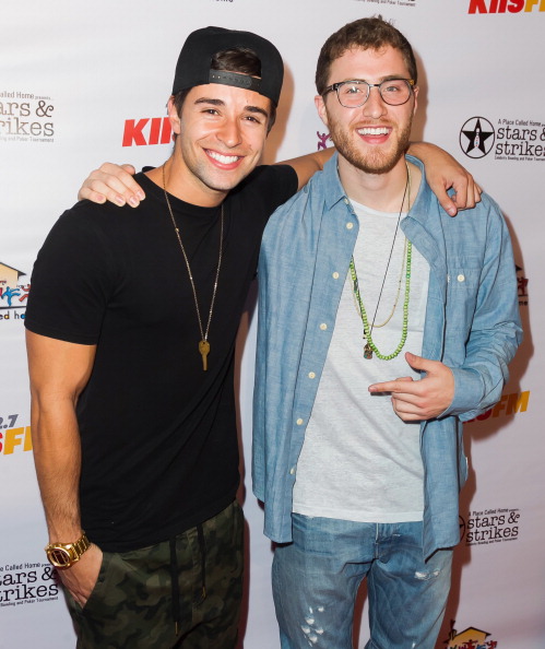 Mike Posner with Jake Miller (singer) at Stars & Strikes 2014 at PINZ in Studio City, CA 3/19/14
 Mike Posner with Jake Miller (singer) at Stars & Strikes 2014 at PINZ in Studio City, CA 3/19/14