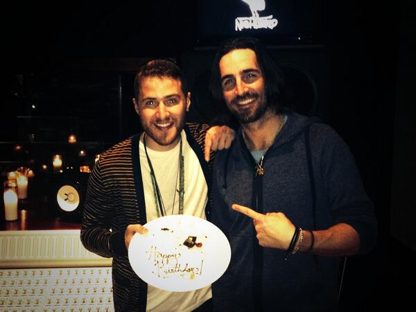 Mike Posner and Jake Owen at NightBird Recording Studios on Mike's 26th Birthday in West Hollywood, CA 2/12/14
Twitter @jakeowen
