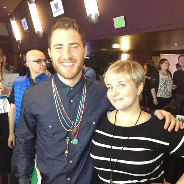 Mike Posner with Jenny Boom Boom of WZMX Hot 93.7 (Hartford, CT) backstage at the Grammys - Los Angeles, CA 1/24/14
Instagram @jennyboomboomtv
