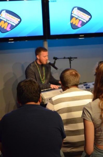 Mike Posner acoustic performance with KISS 95.7 at the Dunkin Donuts Music Lounge 7/18/13
Photo by KISS 95.7
kiss957.com
 Mike Posner acoustic performance with KISS 95.7 at the Dunkin Donuts Music Lounge 7/18/13
Photo by KISS 95.7
kiss957.com