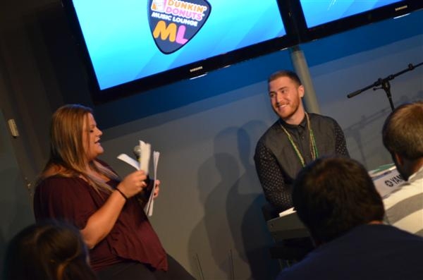 Mike Posner Q&A with KISS 95.7 at the Dunkin Donuts Music Lounge 7/18/13
Photo by KISS 95.7
kiss957.com
 Mike Posner Q&A with KISS 95.7 at the Dunkin Donuts Music Lounge 7/18/13
Photo by KISS 95.7
kiss957.com