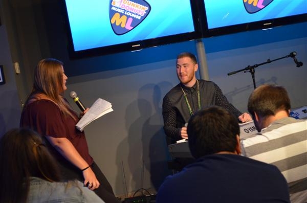 Mike Posner Q&A with KISS 95.7 at the Dunkin Donuts Music Lounge 7/18/13
Photo by KISS 95.7
kiss957.com
 Mike Posner Q&A with KISS 95.7 at the Dunkin Donuts Music Lounge 7/18/13
Photo by KISS 95.7
kiss957.com