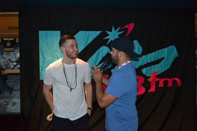 Mike Posner at the KISS 108 FM Believe Tour Pre-Party in Boston, MA 7/20/13
kiss108.com
 Mike Posner at the KISS 108 FM Believe Tour Pre-Party in Boston, MA 7/20/13
kiss108.com