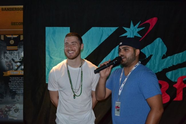 Mike Posner at the KISS 108 FM Believe Tour Pre-Party in Boston, MA 7/20/13
kiss108.com
 Mike Posner at the KISS 108 FM Believe Tour Pre-Party in Boston, MA 7/20/13
kiss108.com