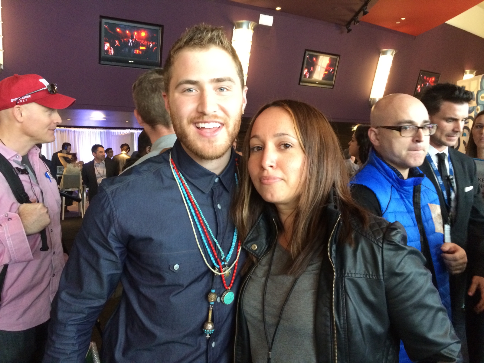 Mike Posner with Lucy Lopez of Power 96 (Miami, FL) at the Pre-Grammy Awards - Los, Angeles, CA 1/24/14
power96.com
