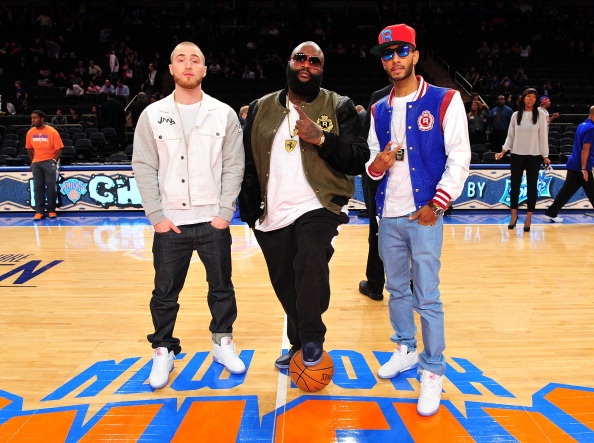 Mike Posner, Rick Ross and Swizz Beatz at Madison Square Garden
