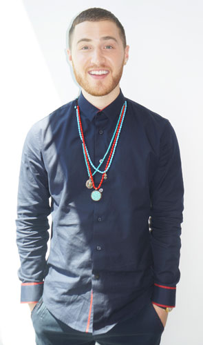 Mike Posner at Seventeen Magazine in New York, New York 8/5/13 
Photo by Seventeen
seventeen.com 

