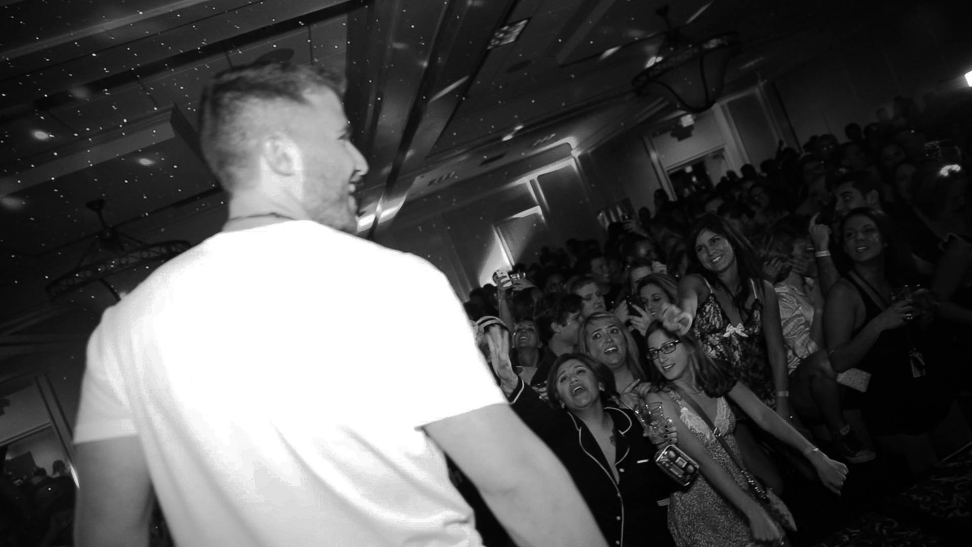 Mike Posner performing at Singles Mingle Pajama Party in Troy, MI 2/7/14
mojointhemorning.com
