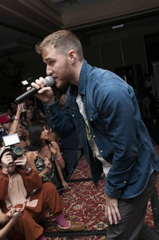 Mike Posner performing at Singles Mingle Pajama Party in Troy, MI 2/7/14
mojointhemorning.com
