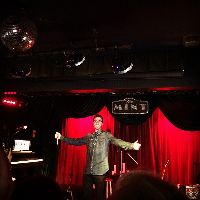 Mike Posner performing on his Unplugged Tour at The Mint in Los Angeles, CA 4/10/14
Instagram @lisaconto
