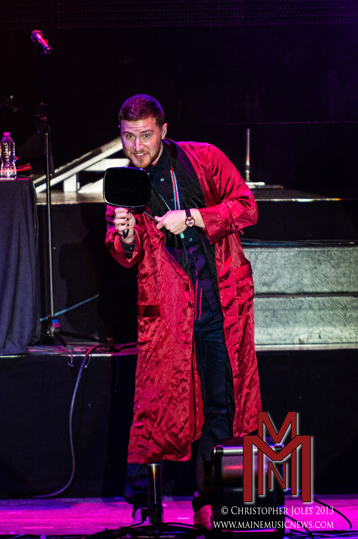 Mike Posner performing on the Warrior Tour in Bangor, ME 8/30/13
Photo by Christopher Joles
mainemusicnews.com
