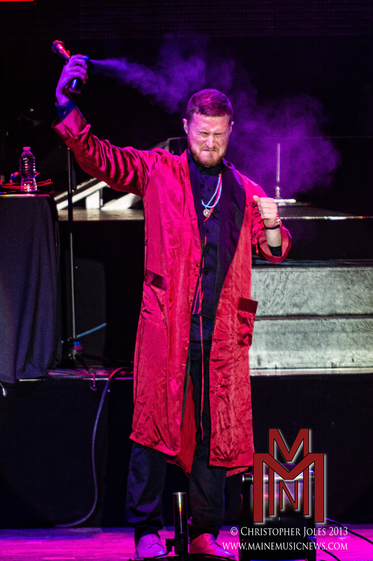 Mike Posner performing on the Warrior Tour in Bangor, ME 8/30/13
Photo by Christopher Joles
mainemusicnews.com
