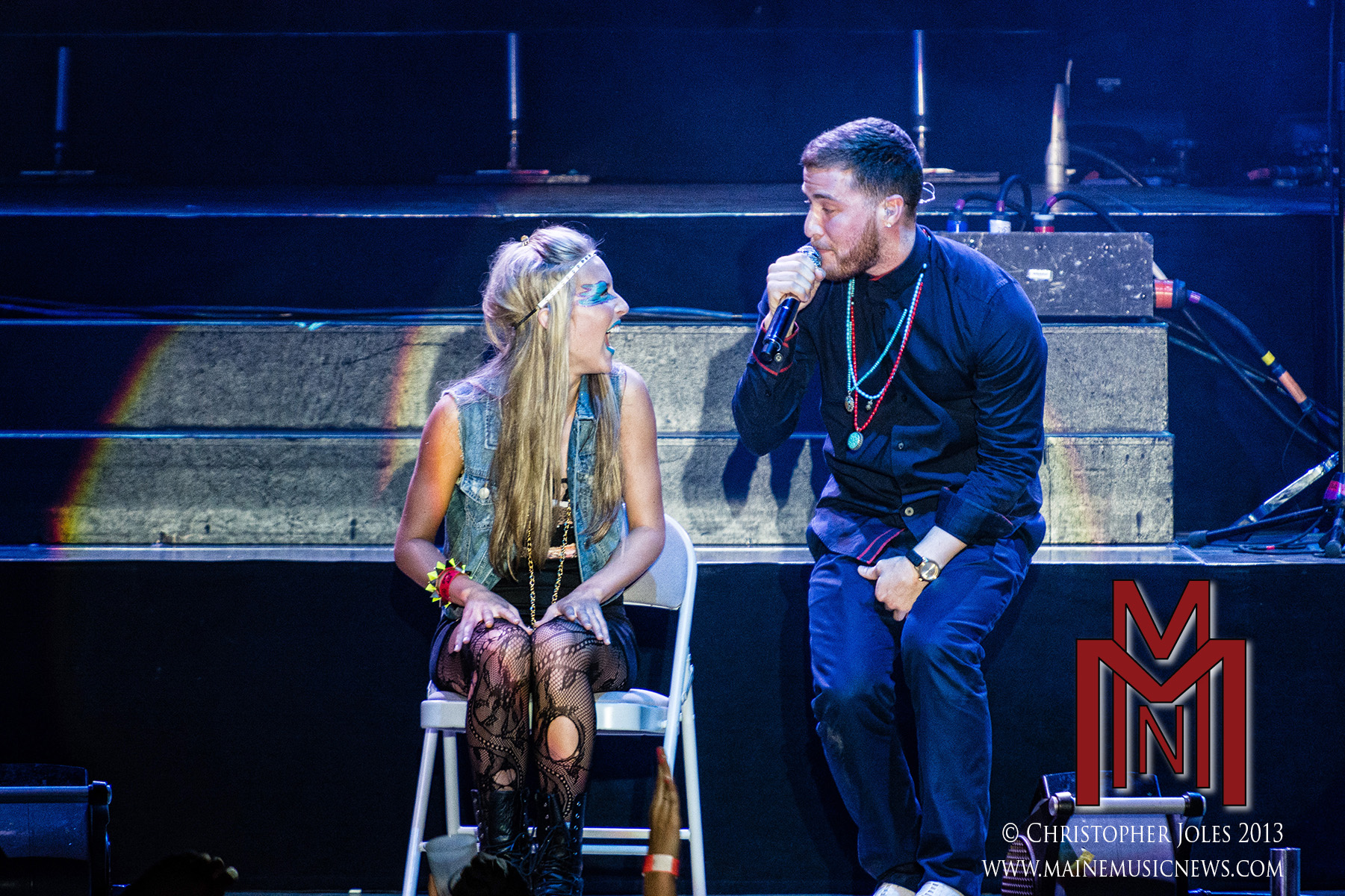 Mike Posner performing on the Warrior Tour in Bangor, ME 8/30/13
Photo by Christopher Joles
mainemusicnews.com
