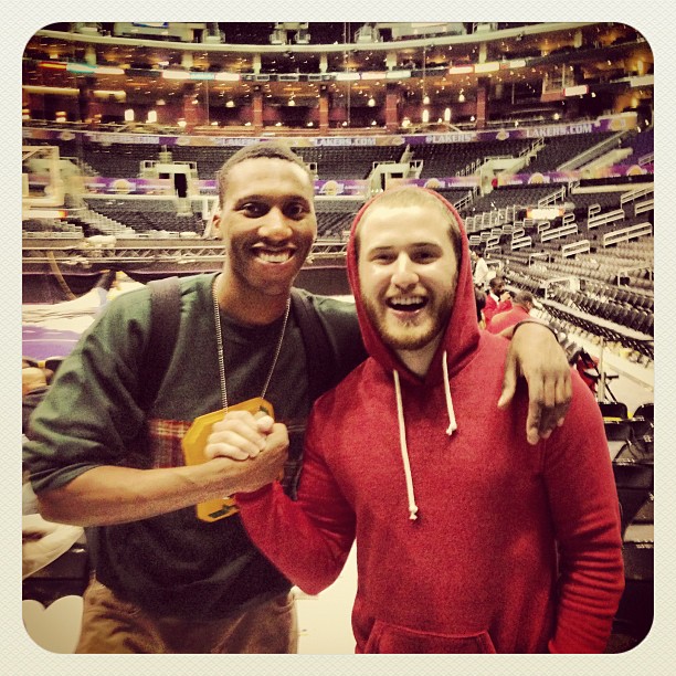Nolan Smith and Mike Posner - Lakers vs. Trail Blazers - Los Angeles, CA 12/28/12
