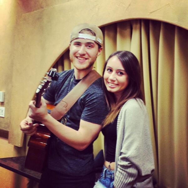 Mike Posner backstage with fan at Dam Jam 2014 at OSU in Corvallis, OR 5/31/14
Twitter @Virginiavazz
