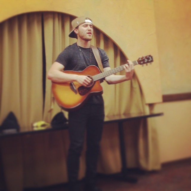 Mike Posner backstage at Dam Jam 2014 at OSU in Corvallis, OR 5/31/14
Instagram @maybeicy
