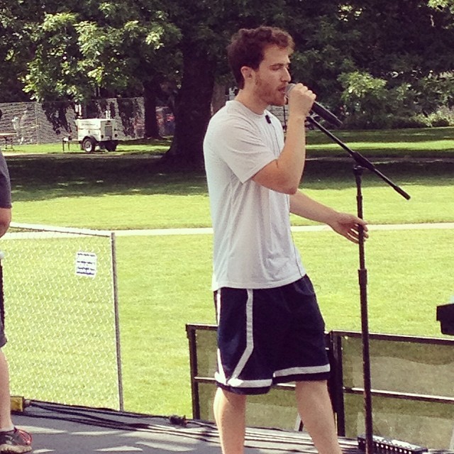 Mike Posner sound check at Dam Jam 2014 at OSU in Corvallis, OR 5/31/14
Instagram @neffco
