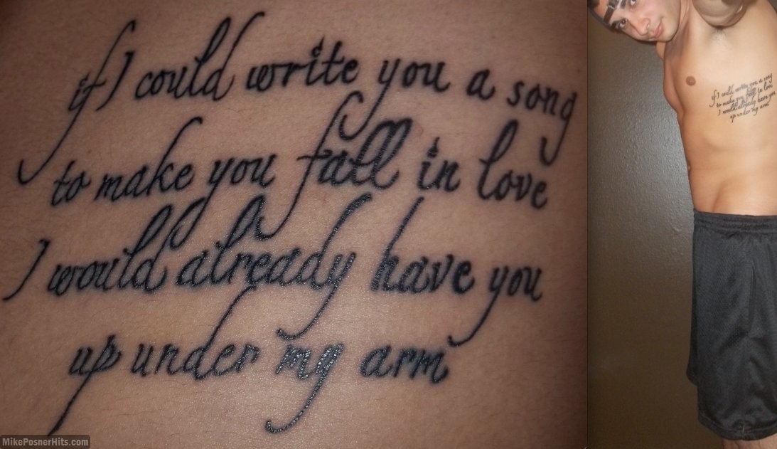 Ryan Lauenroth's Mike Posner "Cooler Than Me" Lyrics Tattoo 2011
twitter.com/rylauenroth
