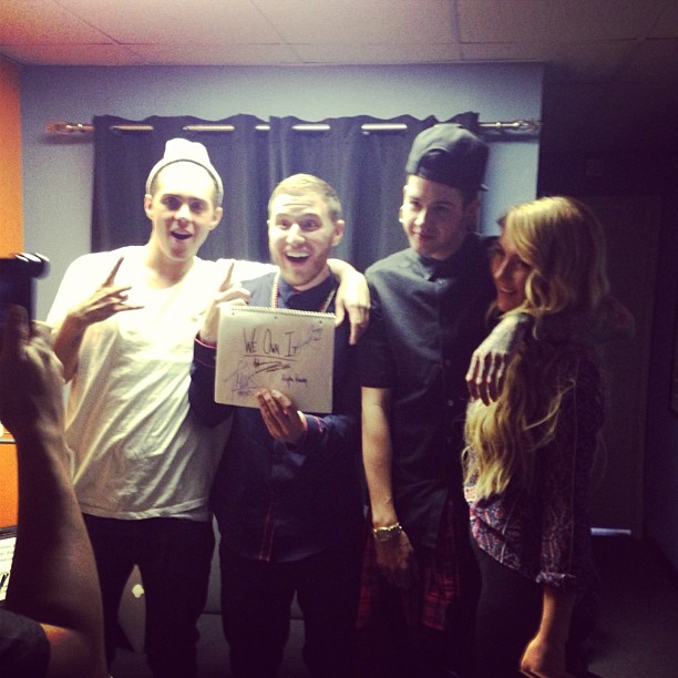 Sammy Adams, Mike Posner, T. Mills, and Niykee Heaton in the studio 6/9/13
Photo by Niykee Heaton
instagram.com/niykeeheaton

