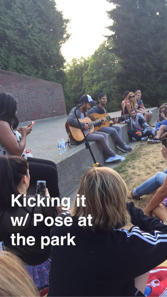 Mike Posner and Adam Friedman performing at Volunteer Park in Seattle, WA July 13, 2015
twitter.com/ATrainOfficial
 Mike Posner and Adam Friedman performing at Volunteer Park in Seattle, WA July 13, 2015
twitter.com/ATrainOfficial